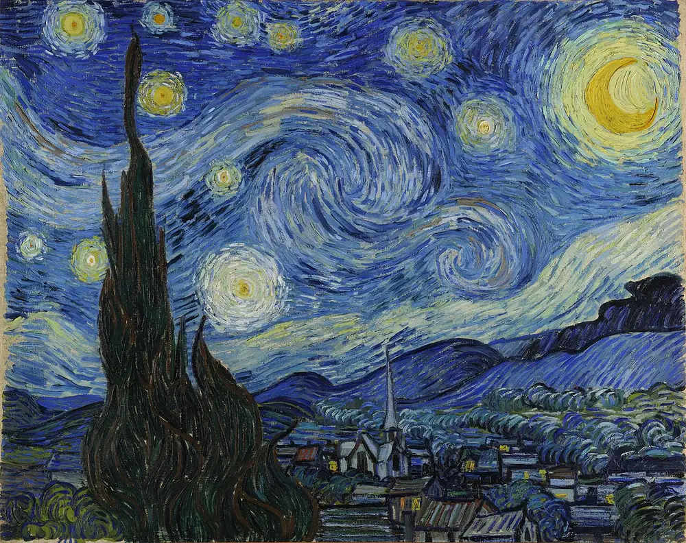 Van Gogh's 'The Starry Night' as a high-resolution reference scan